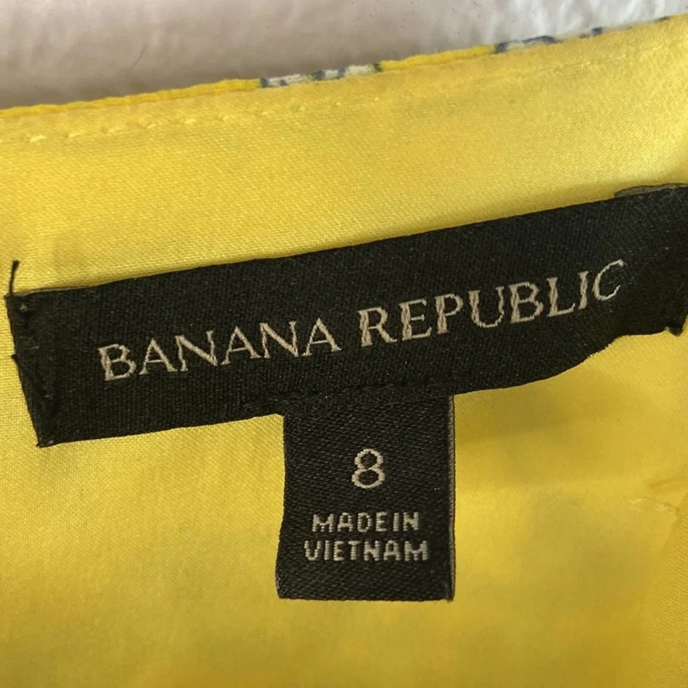 Banana Republic Yellow Floral Maxi Dress - Size 8 - Picture 9 of 10